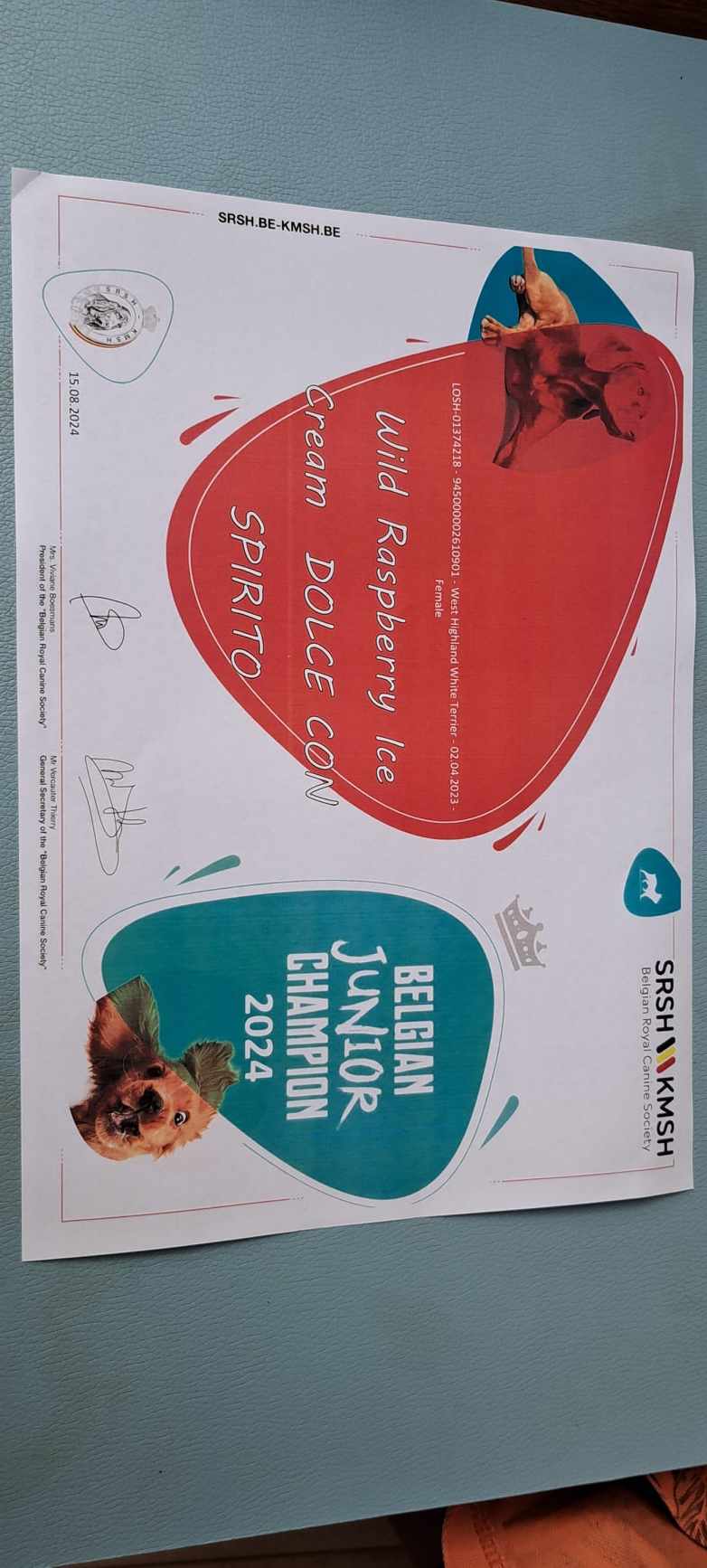 Luna haar titel als Belgisch jeugd kampioen